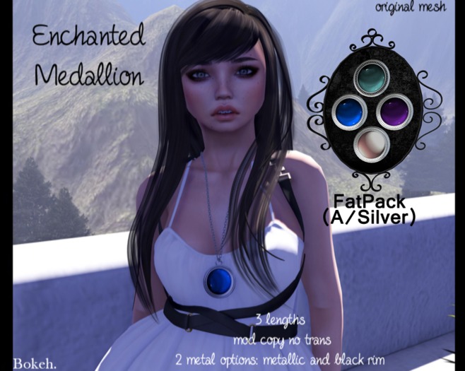 Enchanted Medallions 'Fatpack A/Silver' (mesh) - Bokeh