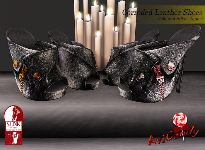 ><(AC)>< Corroded Leather Shoes