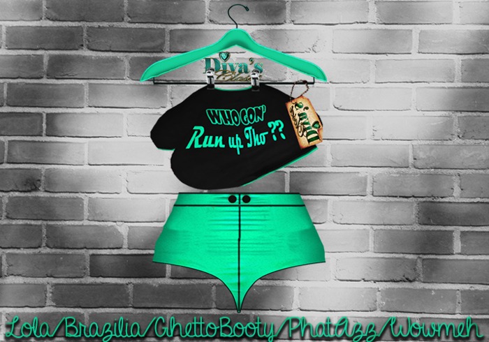 .:::Diva's Closet Rude As F**k OutFit(Teal)::.