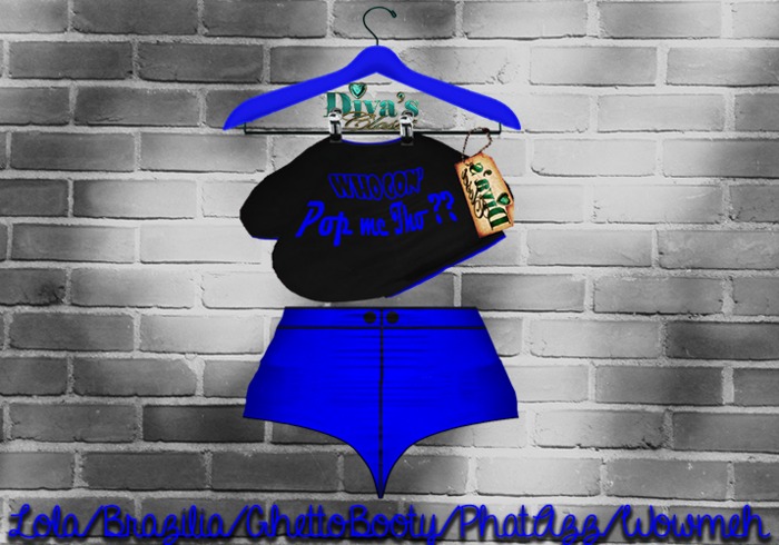 .:::Diva's Closet Rude As F**k Complete OutFit(Blue)::.