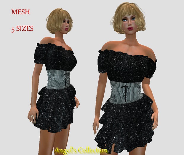 OFF SHOULDER FRONT LACED DRESS