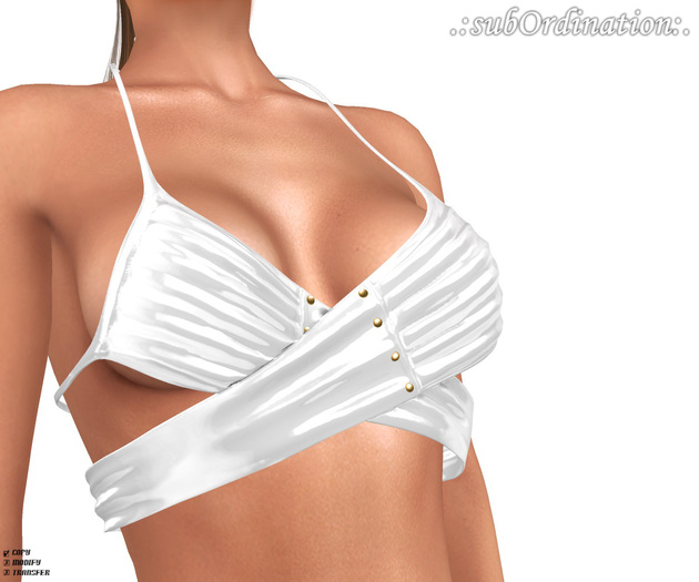 .:subOrdination:. Latex Wrapped Top {White}
