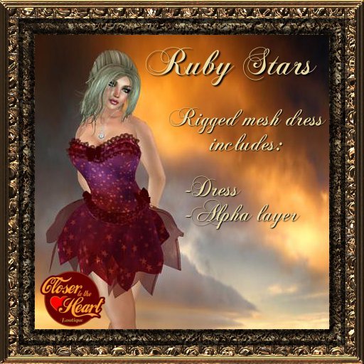 Ruby Stars Dress BOXED