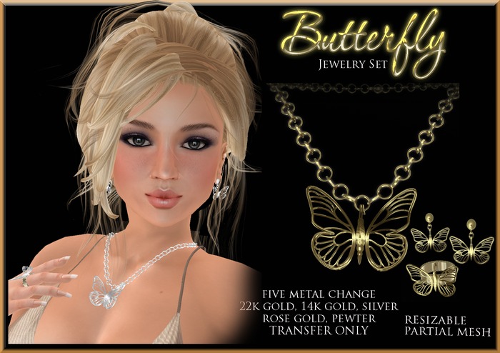 Exquisite Butterfly Jewelry Set (box)