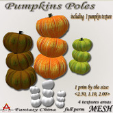 Fantasy China Mesh Pumpkins Poles full perm 1 prim 