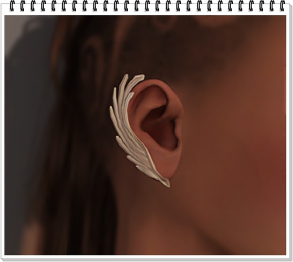 *.* Ear Cuff Earring *.* SILVER WINGS