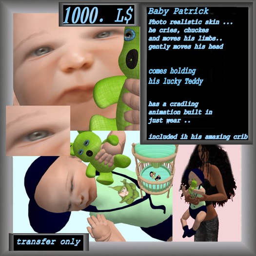 Baby Boy..Patric & Crib