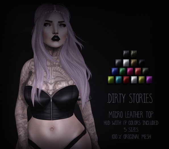 .DirtyStories. Micro Leather Top