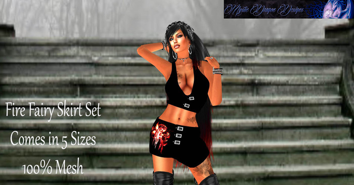 Fire Fairy Skirt Set