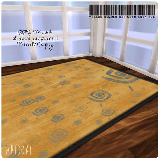 ARIDOKI Mesh Area Rug SummerSun Yellow