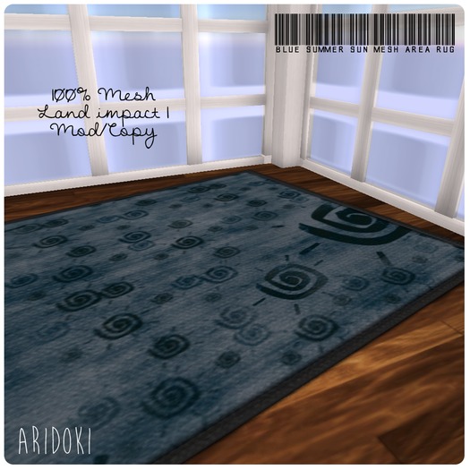 ARIDOKI Mesh Area Rug SummerSun Blue