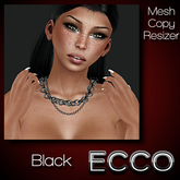 .:ECCO:. Chunky Necklace Set - Black