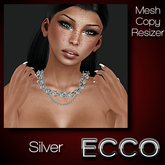 .:ECCO:. Chunky Necklace Set - Silver