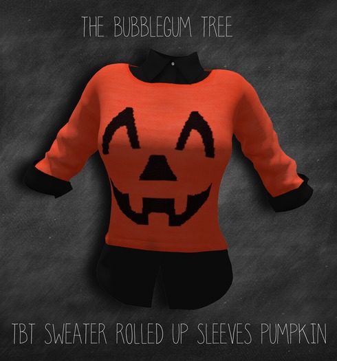 TBT Sweater Rolled Up Sleeves pumpkin