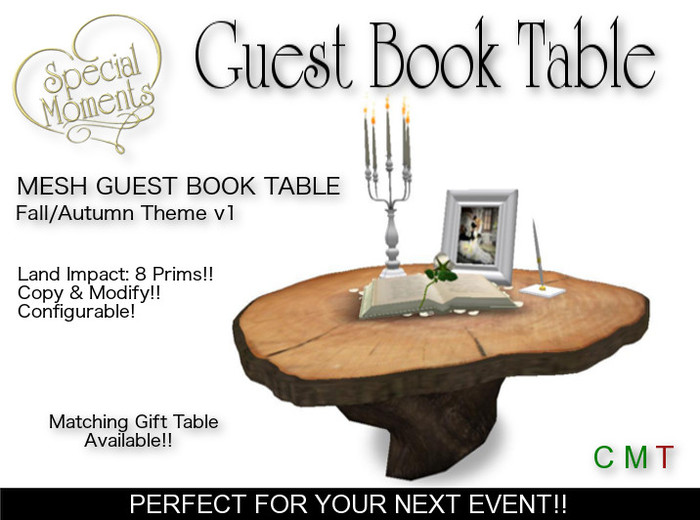 Guest Book Table Fall v1 - Mesh!  Copy!!