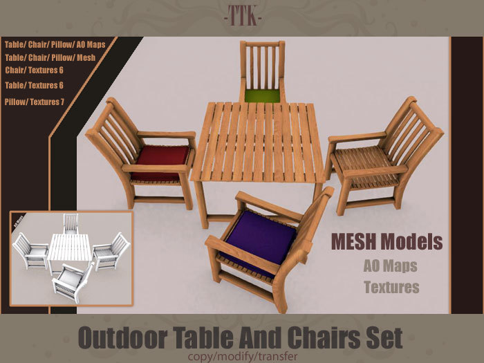 -TTK-Outdoor Table And Chairs Set