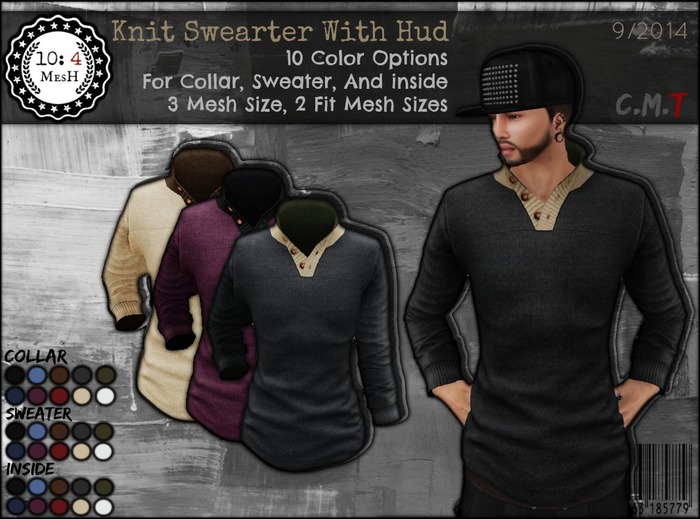 *10: 4 ~ MesH ~ Knit Sweater ~ With Hud 