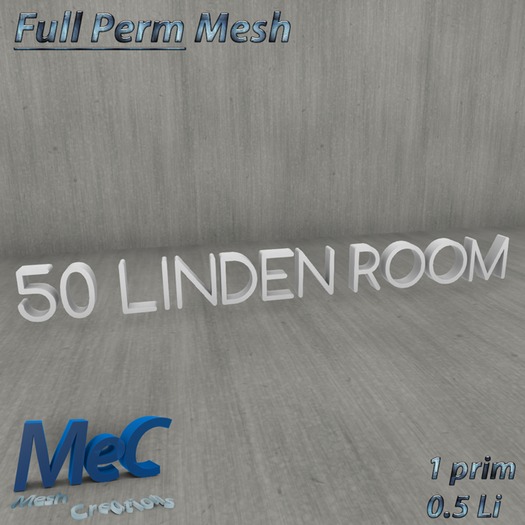 MeC - [50 LINDEN ROOM] Mesh FULL PERM