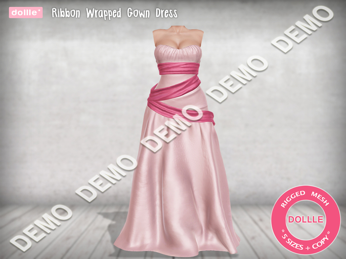 {dollle*} [DEMO] 089 Ribbon Wrapped Gown Dress