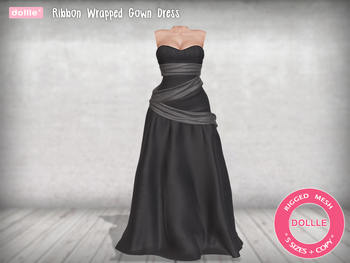 {dollle*} 089 Ribbon Wrapped Gown Dress - Green