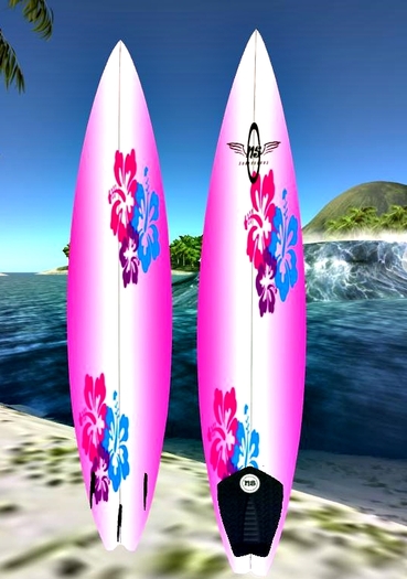 .::Ns Surfboard Swallow Pink Hibiscus::.