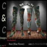 C&C Mesh Boot (Blue Flower)