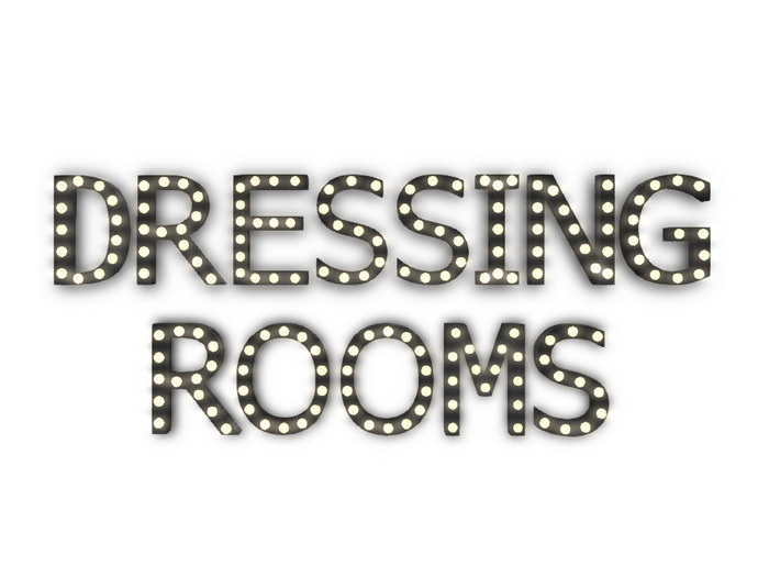 [Px] "DRESSING ROOMS" Illuminated Light Bulbs Signs