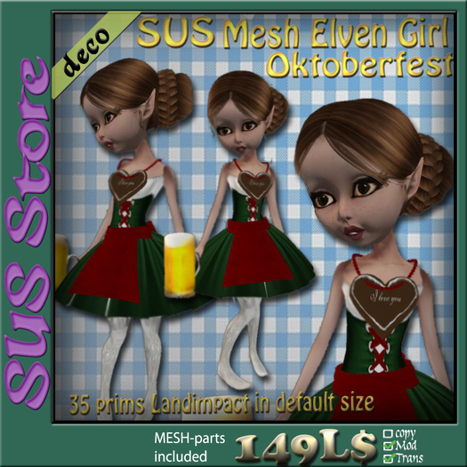 SUS Mesh Elven Girl Oktoberfest