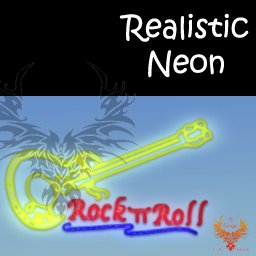 Rock n Roll Guitar Neon Sign