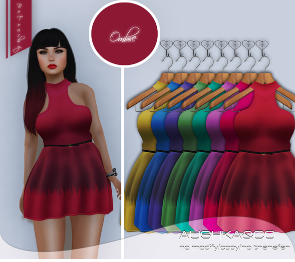A&CO-Bela Dip-Dye Mini Dress-Colorful-All with HUD