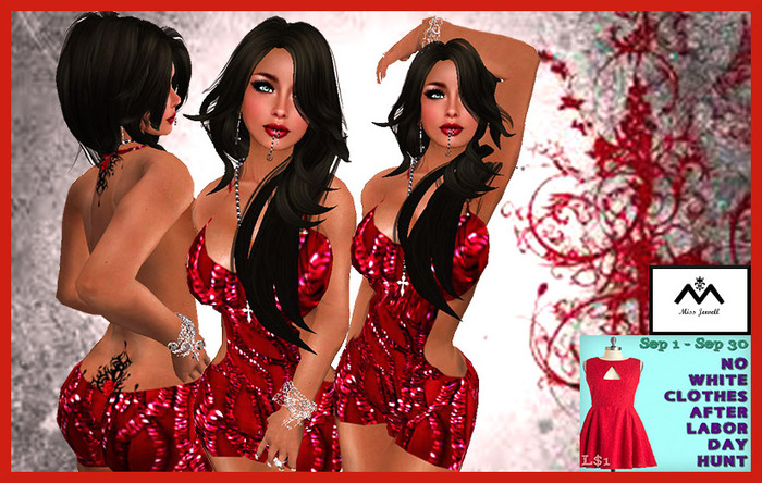 Red sexy glittered dress