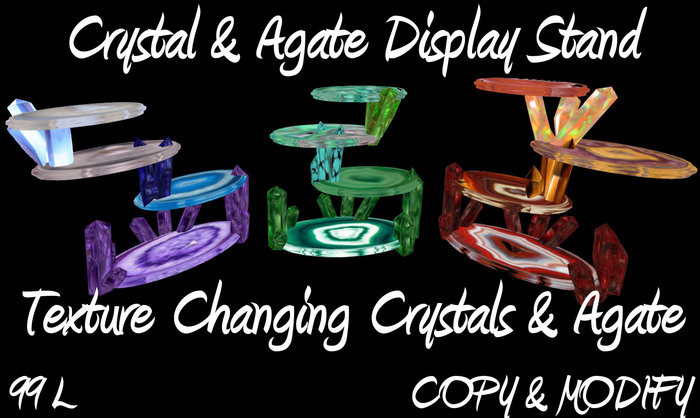 Crystal Agate Display Stand Table Decor