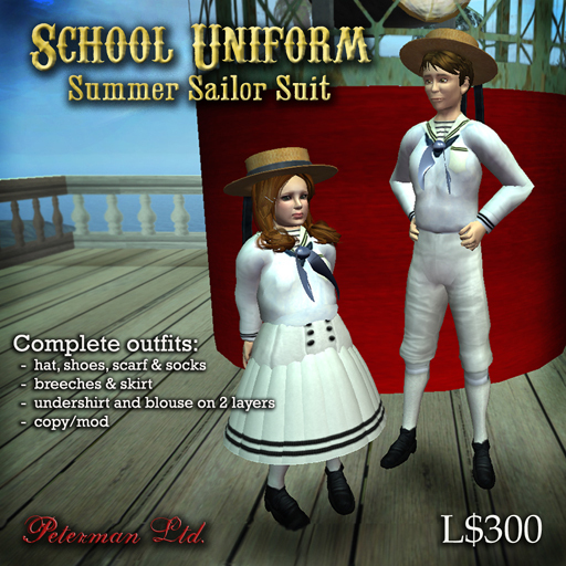 Second Life Marketplace Child s Victorian School Uniform Summer Second life marketplace child s victorian school uniform summer