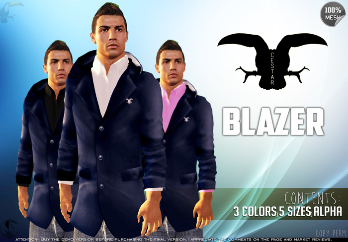 Mesh_Blazer Cestar - Blue