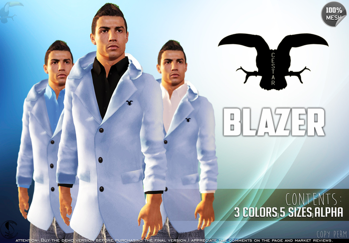 Mesh_Blazer Cestar - Baby Blue