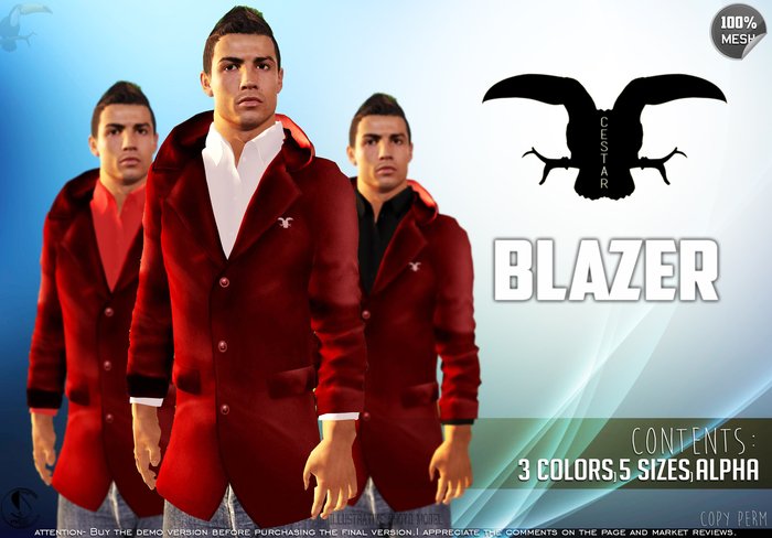 Mesh_Blazer Cestar - red