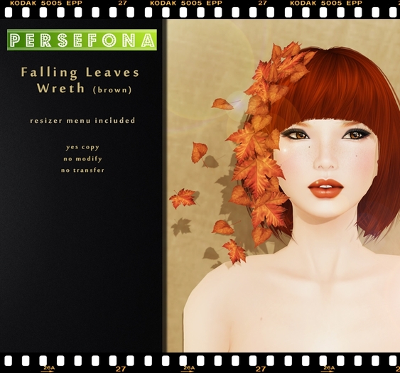 Persefona Falling Leaves Wreath (brown)