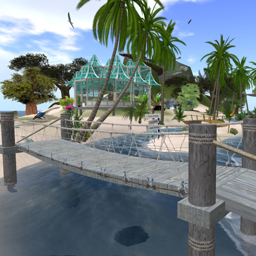 Hodgie's Nature Stand -- Old hanging Foot Bridge with Rope Rails