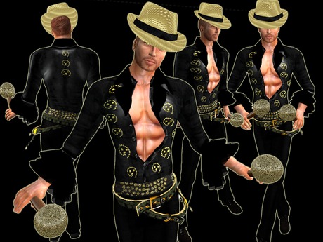 Second Life Marketplace - LATIN SALSA OUTFIT MALE-CLASSIC-BOM