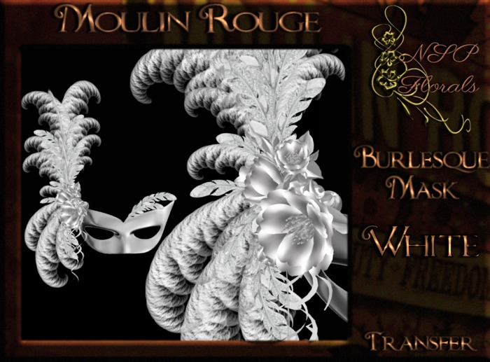 NSP Moulin Rouge Burlesque Mask (Mardi Gras V1) boxed