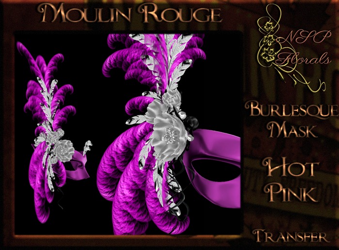 NSP Moulin Rouge Burlesque Mask (Mardi Gras V1) boxed