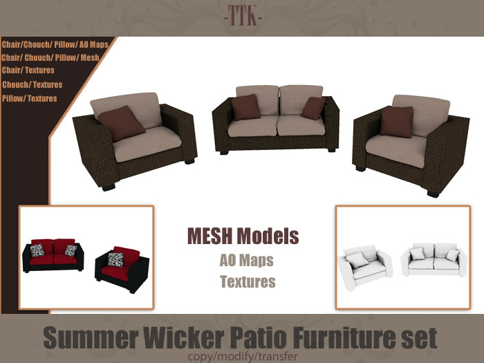 -TTK-Summer Wicker Patio Furniture set