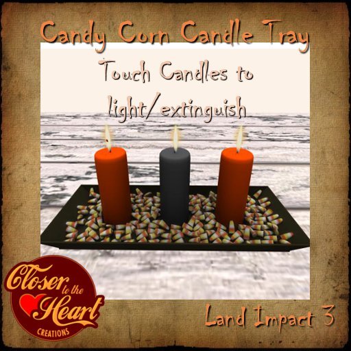 Candy Corn Candle Tray BOXED