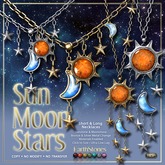 EarthStones SunMoonStars Earrings (wear to open)