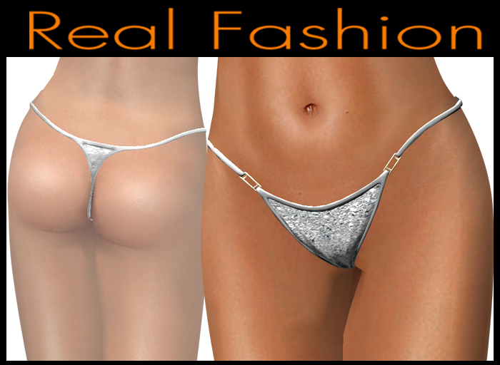 String mesh panties "Silver glitter"