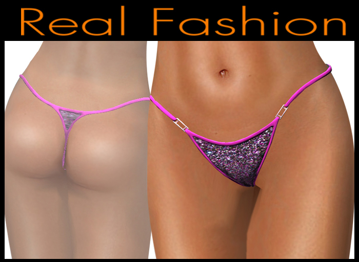 String mesh panties "Fuchsia glitter"