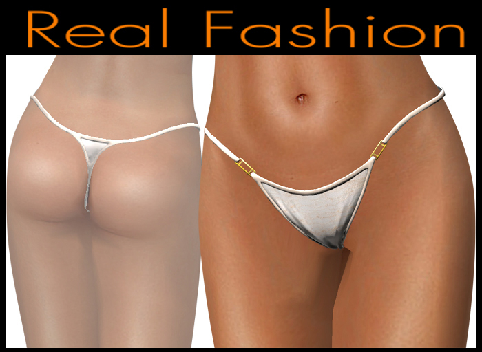 String mesh panties "Cream lace"