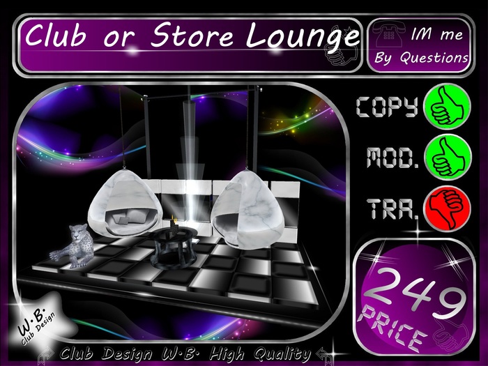 >> Club or Store Lounge 2 <</>> * 9 / 5 Metre *