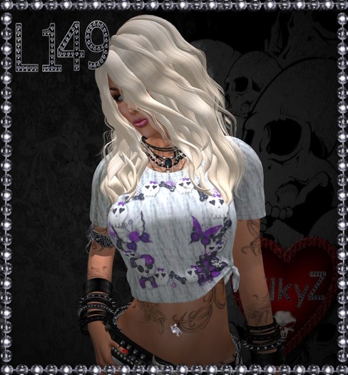 Second Life Marketplace - ZilkyZ Ladies Knotted t-shirt - grey emo ...