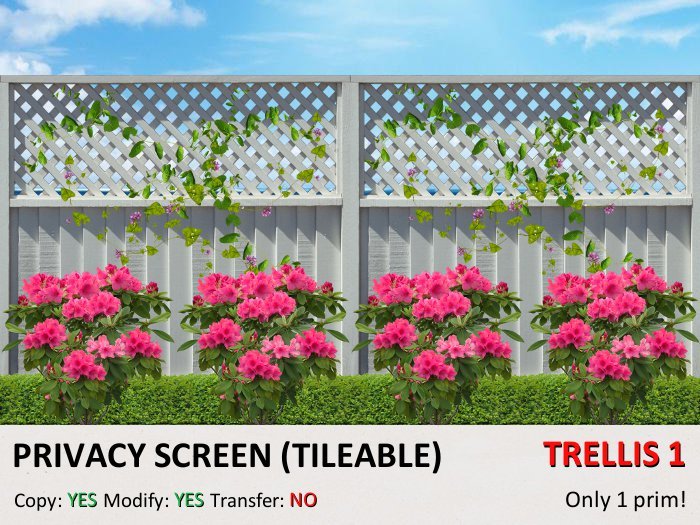 *DQ* PRIVACY SCREEN (TILEABLE) - TROPICAL (COPY & MODIFY)